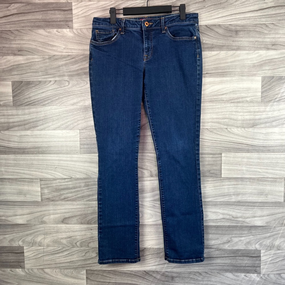 Tommy Hilfiger Jeans Women's 8R Blue Denim Cotton Mid-Rise Straight Leg Everday
